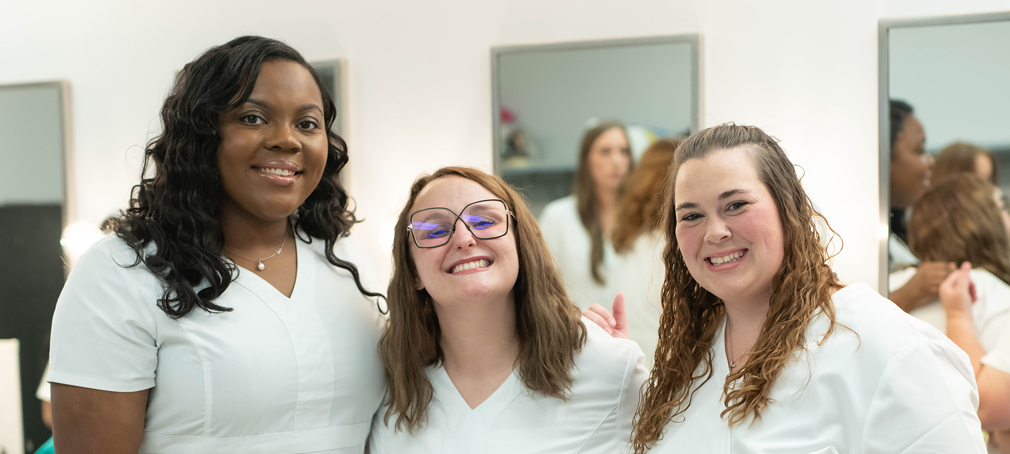 Three students from Associate Degree Nursing Pinning for Spring 2025.