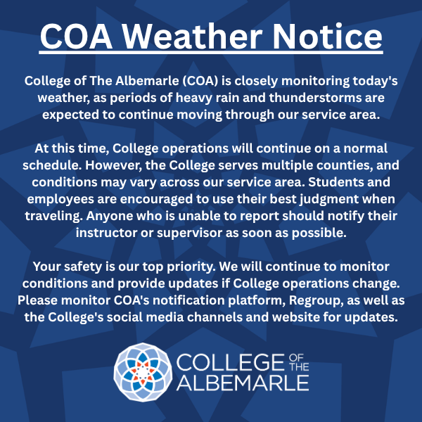 COA Weather Notice for July 23, 2026