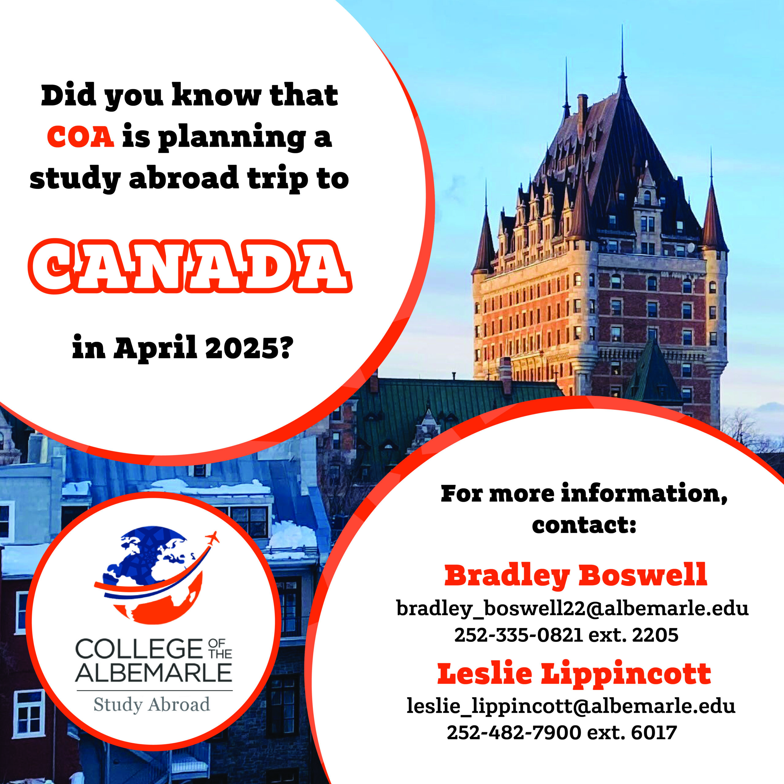 COA Study Abroad Program College of The Albemarle