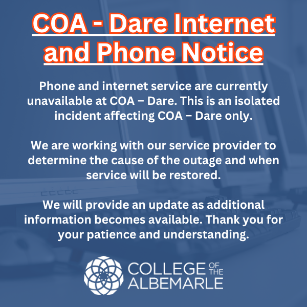 COA - Dare Internet and Phone Notice