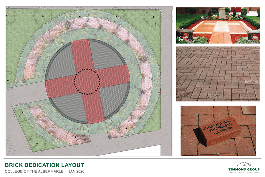 Brick Dedication Layout for the Pathways to Care: A Lasting Tribute Paver Campaign