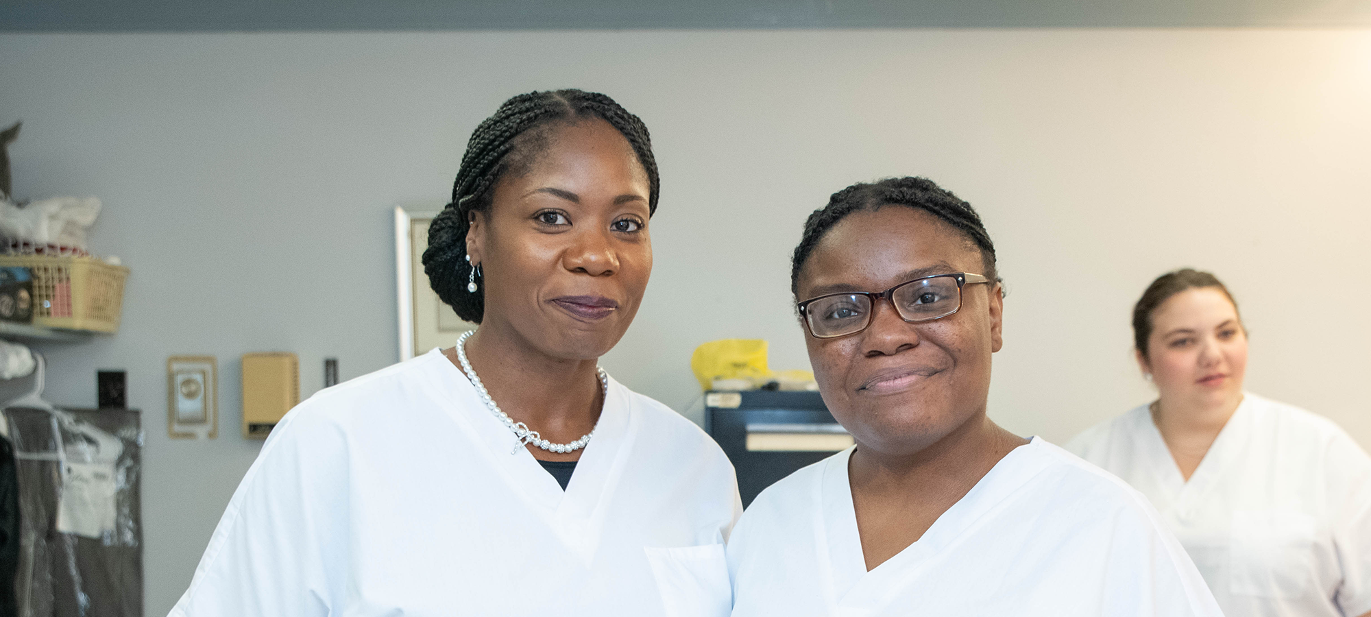 Two students from the Practical Nursing program at the 2025 PN Pinning Ceremony