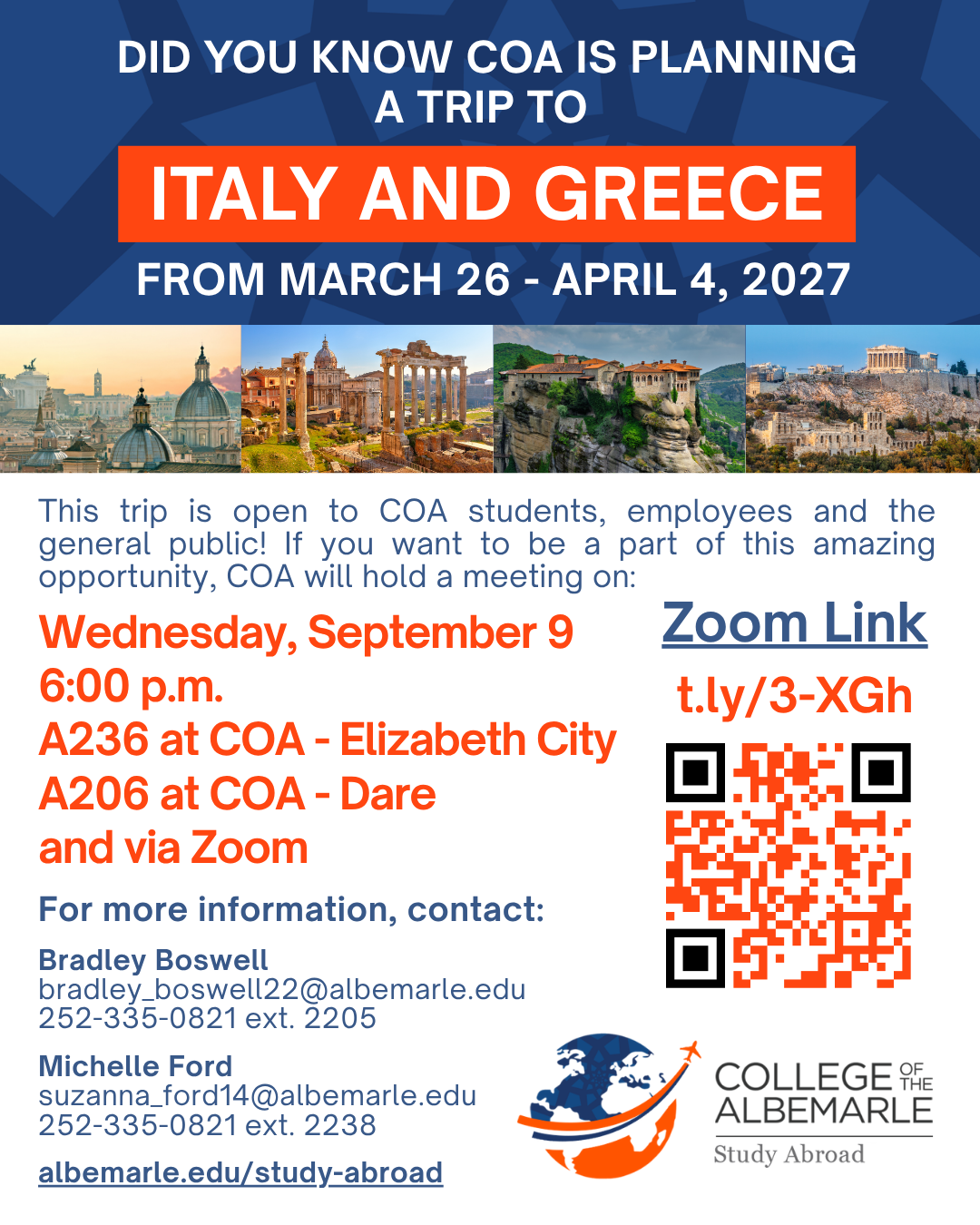 Study Abroad Interest Meeting September 9 Flyer