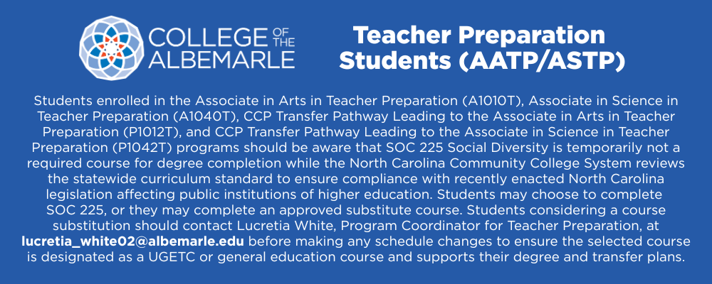 Banner for Teacher Preparation Students