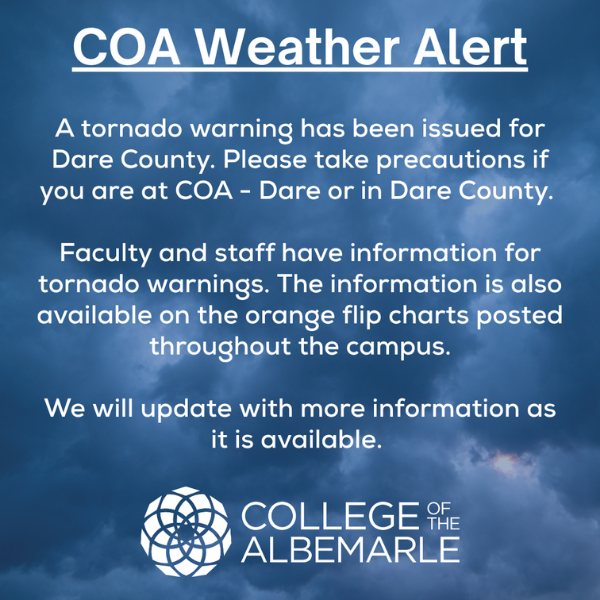 Weather Alert Notice for Dare County.