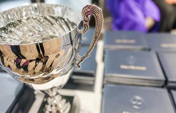 COA cup and diplomas